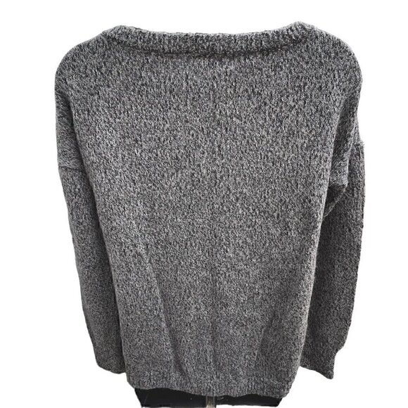 TTPD Express Wool Mohair Blend Leopard Print Heart Pullover Sweater Women S Gray - Picture 4 of 10